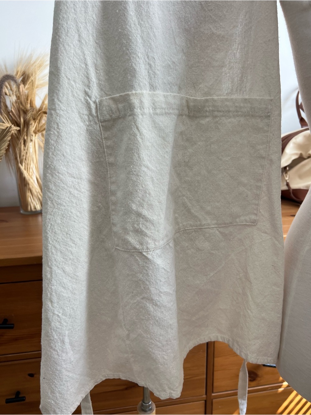 Neutral Linen Aprons - Natural & Striped Set - Picture 5 of 6